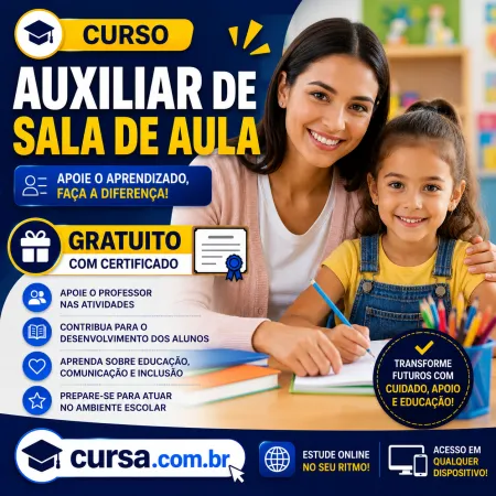 Curso Auxiliar de Sala de Aula com certificado