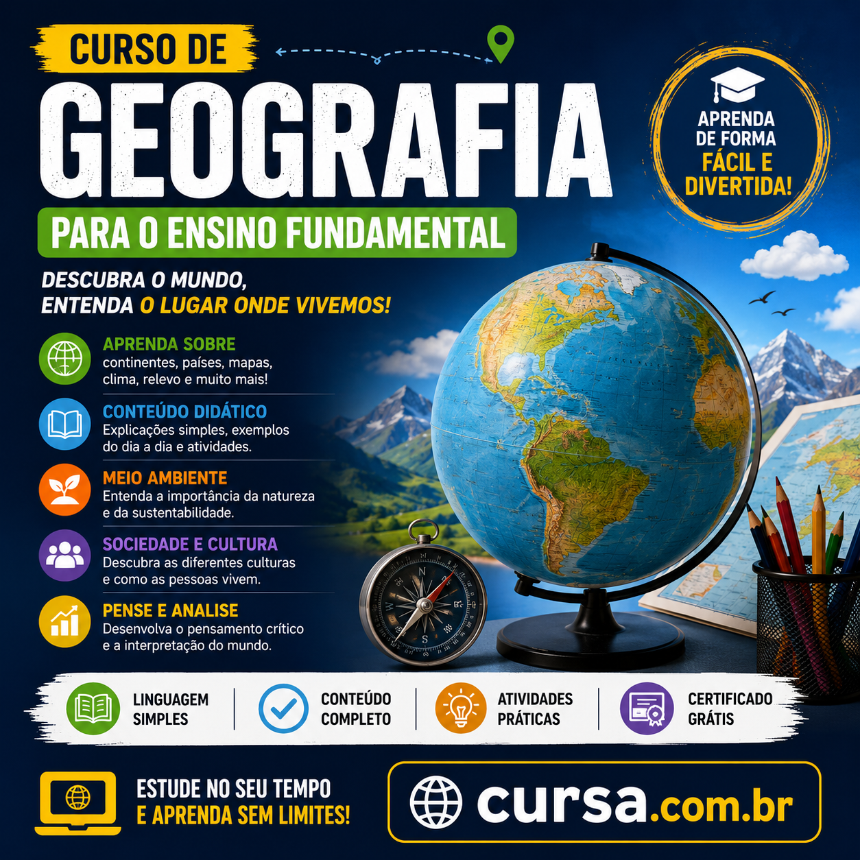 Curso de Geografia para o Ensino Fundamental