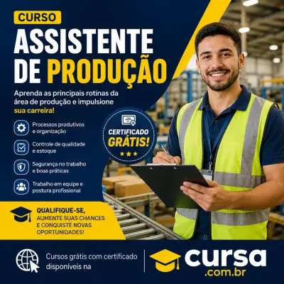 Curso de Assistente de Produção Gratuito com certificado