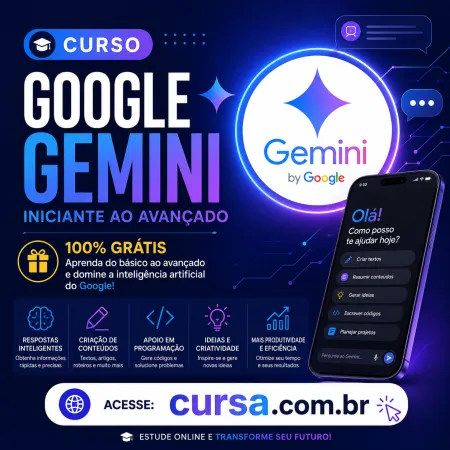 Curso de GOOGLE GEMINI Grátis (Iniciante ao Avançado)