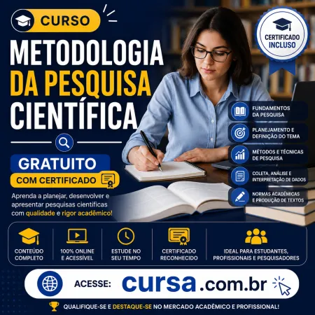 Curso Metodologia da Pesquisa Científica Gratuito 