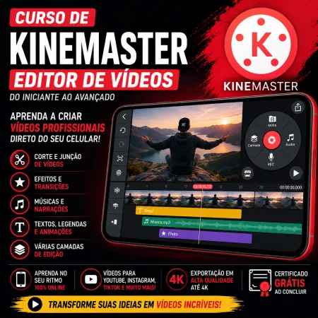 Curso de KineMaster Gratuito - Editor de Vídeos Celular
