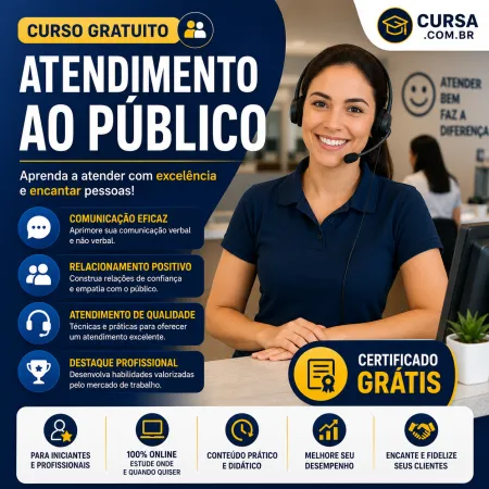 Curso de Atendimento ao Público Gratuito