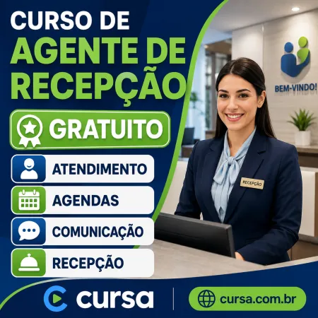  Curso de Agente de Recepção Gratuito