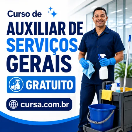 Curso de Auxiliar de Serviços Gerais Gratuito 